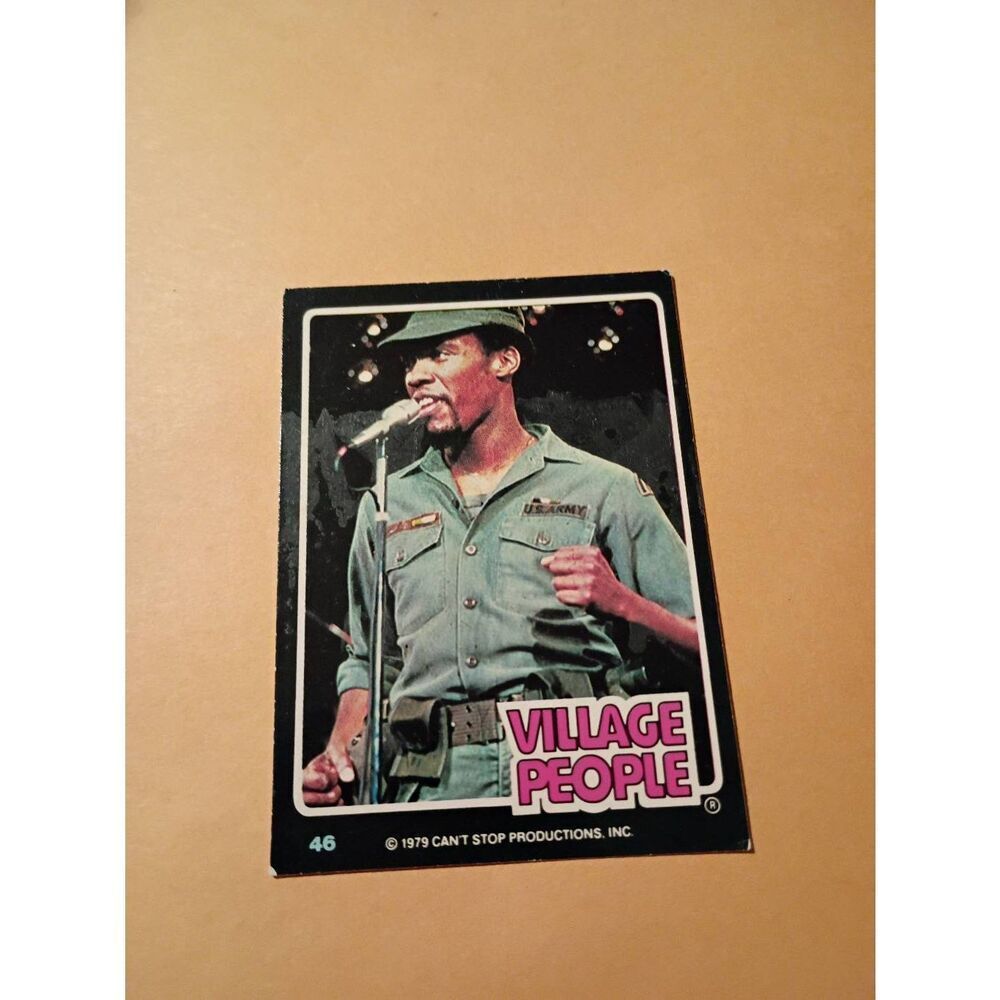 Vintage 1979 Village People Trading Card #46 Disco Era Vintage Music Collectible